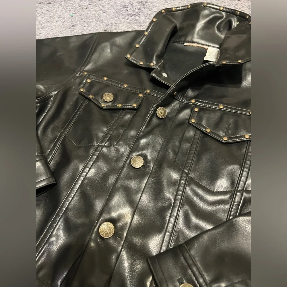 Kids Faux Leather Western Jacket